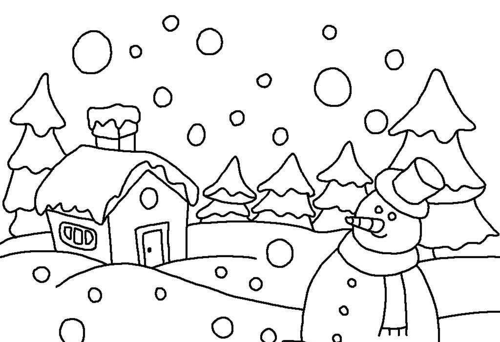 Holiday Winter Coloring Pages | Winter Coloring pages of ...