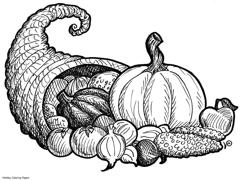 Free Printable Cornucopia Coloring Pages - Coloring Home