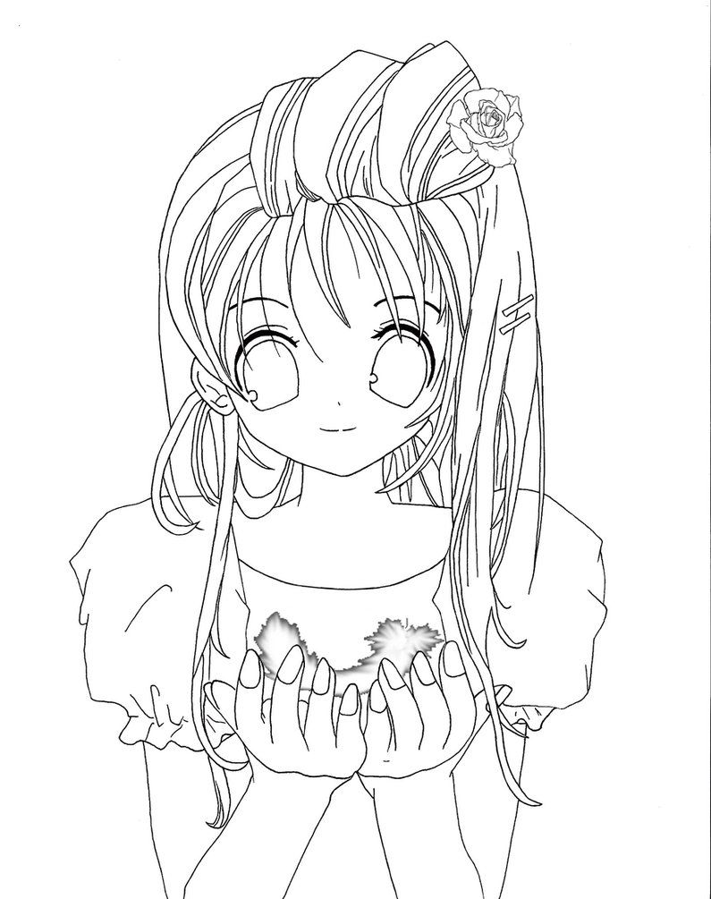 Free Cute Anime Coloring Pages - Coloring Pages: Anime Coloring Pages