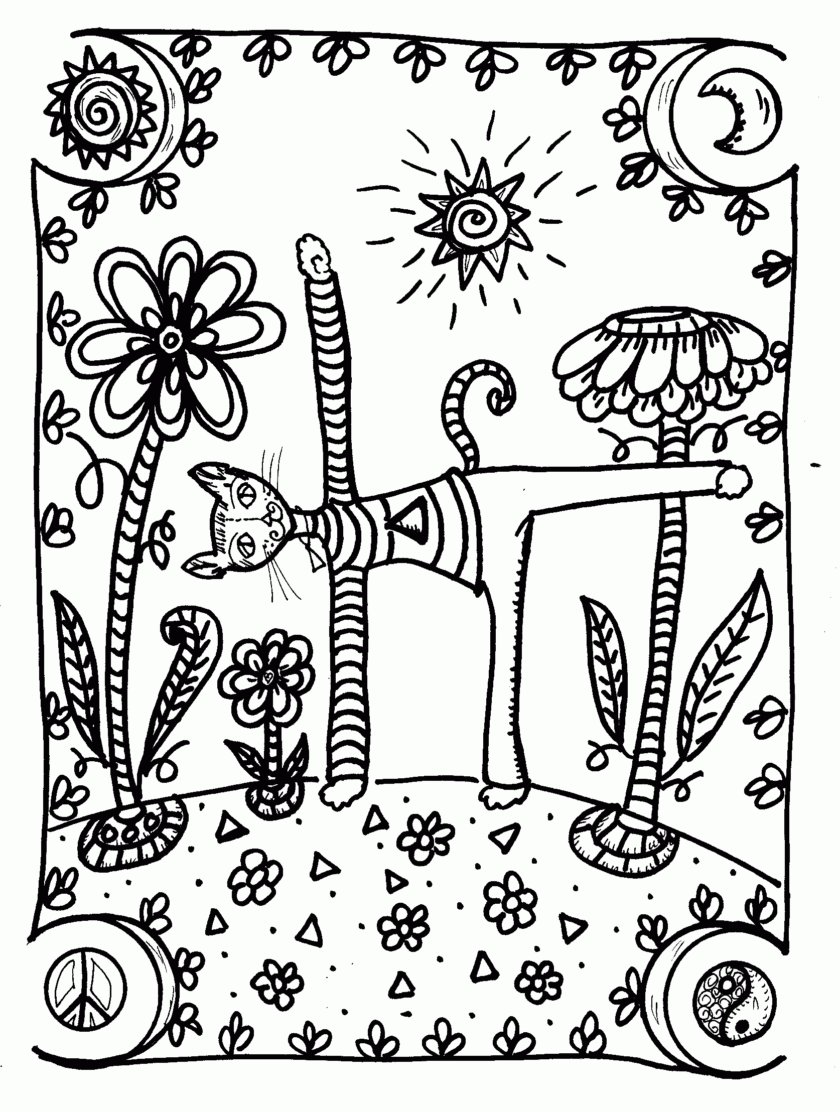 Yoga Coloring Pages Coloring Home