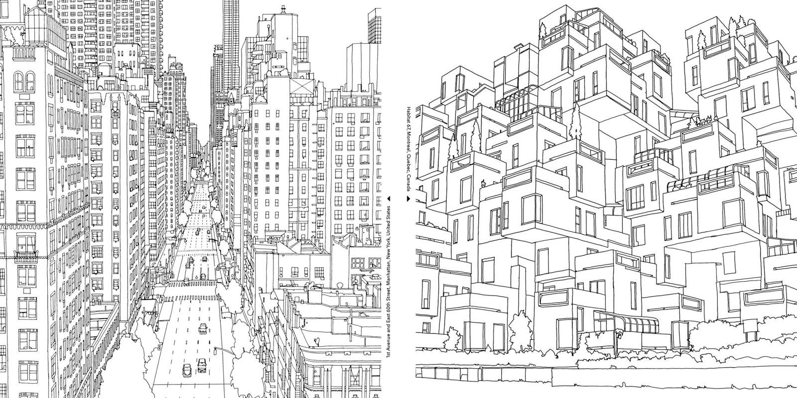 A Grown-Up Coloring Book for Big City Lovers