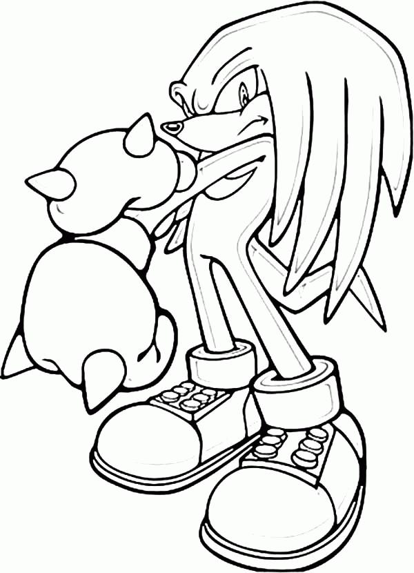 Sonic Coloring Pages Knuckles Coloring Home