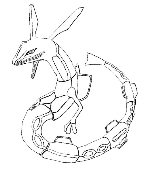 Coloring Pages Pokemon - Rayquaza - Drawings Pokemon