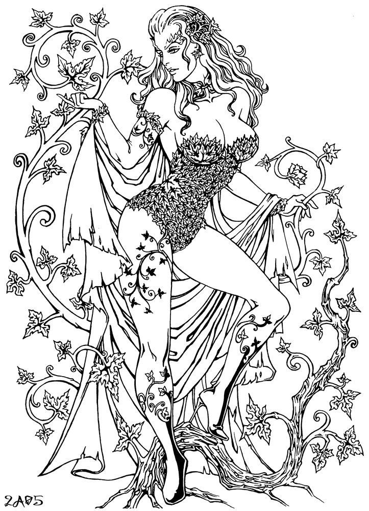 poison ivy colouring pages - Google zoeken | Adult coloring ...