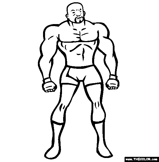 Pro Wrestling Online Coloring Pages | Page 1
