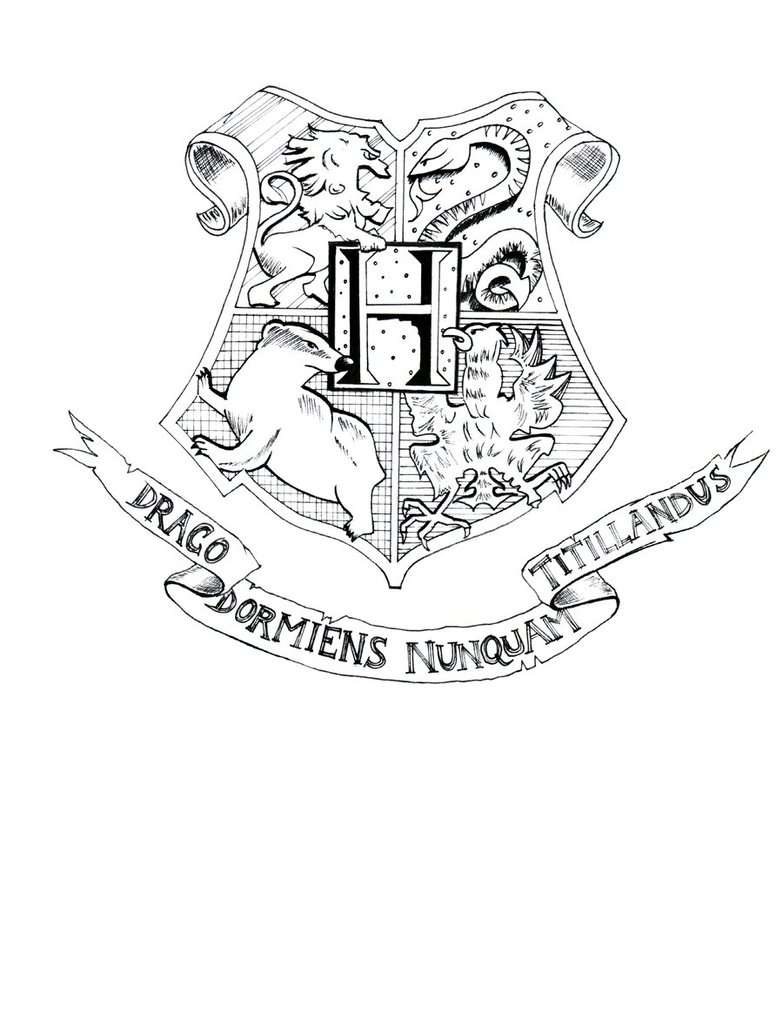 hogwarts crest coloring page : Free Coloring - Kids Coloring Pages