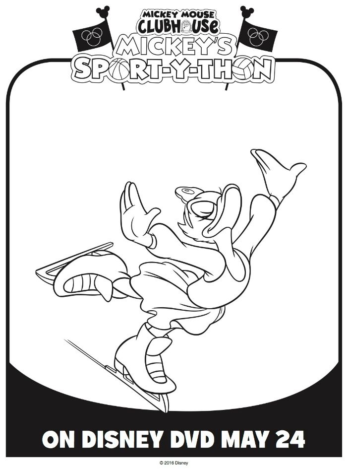 Mickey Mouse Clubhouse Daisy Duck Ice Skating Coloring Page | Mama Likes  This | Coloring pages, Disney coloring pages, Disney on ice