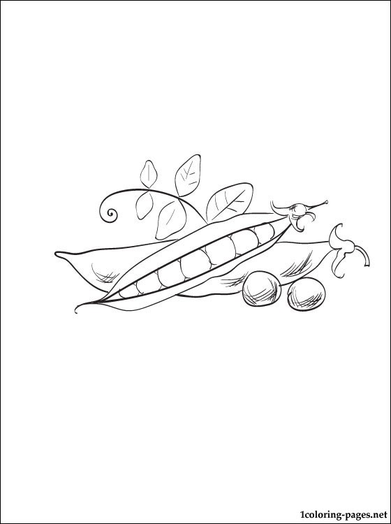 Coloring page Peas | Coloring pages