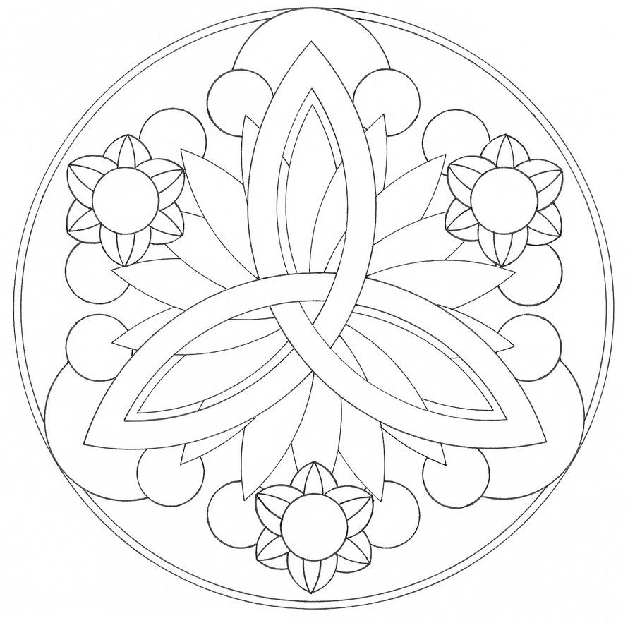 Simple Mandala Coloring Page - Coloring Home