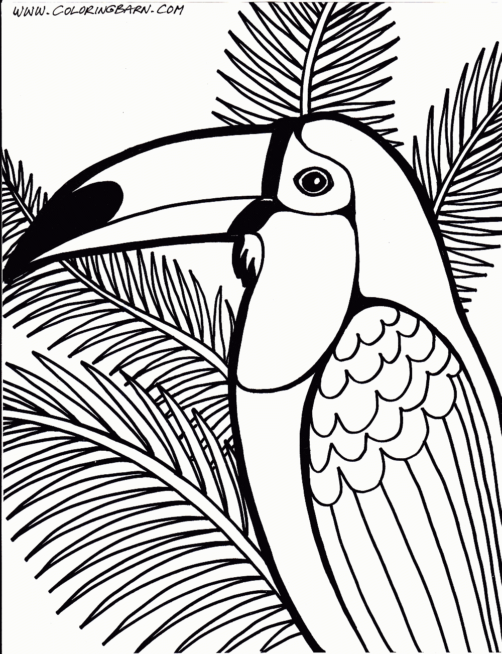 144 Unicorn Rainforest Animals Coloring Pages for Kids