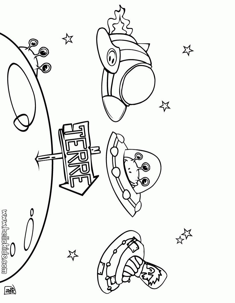 SPACE coloring pages - Space and planets