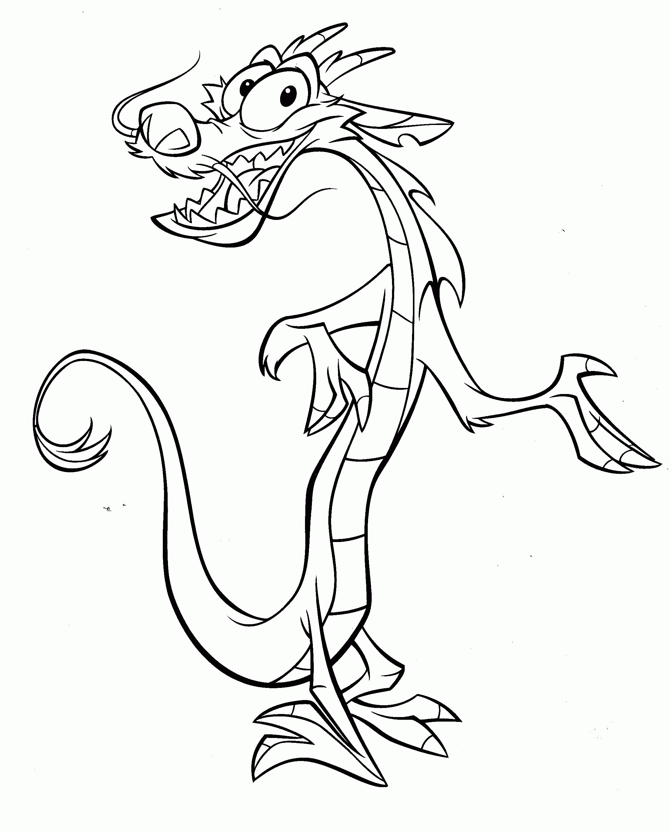 Mushu Invite Coloring Pages For Kids #eND : Printable Mulan ...