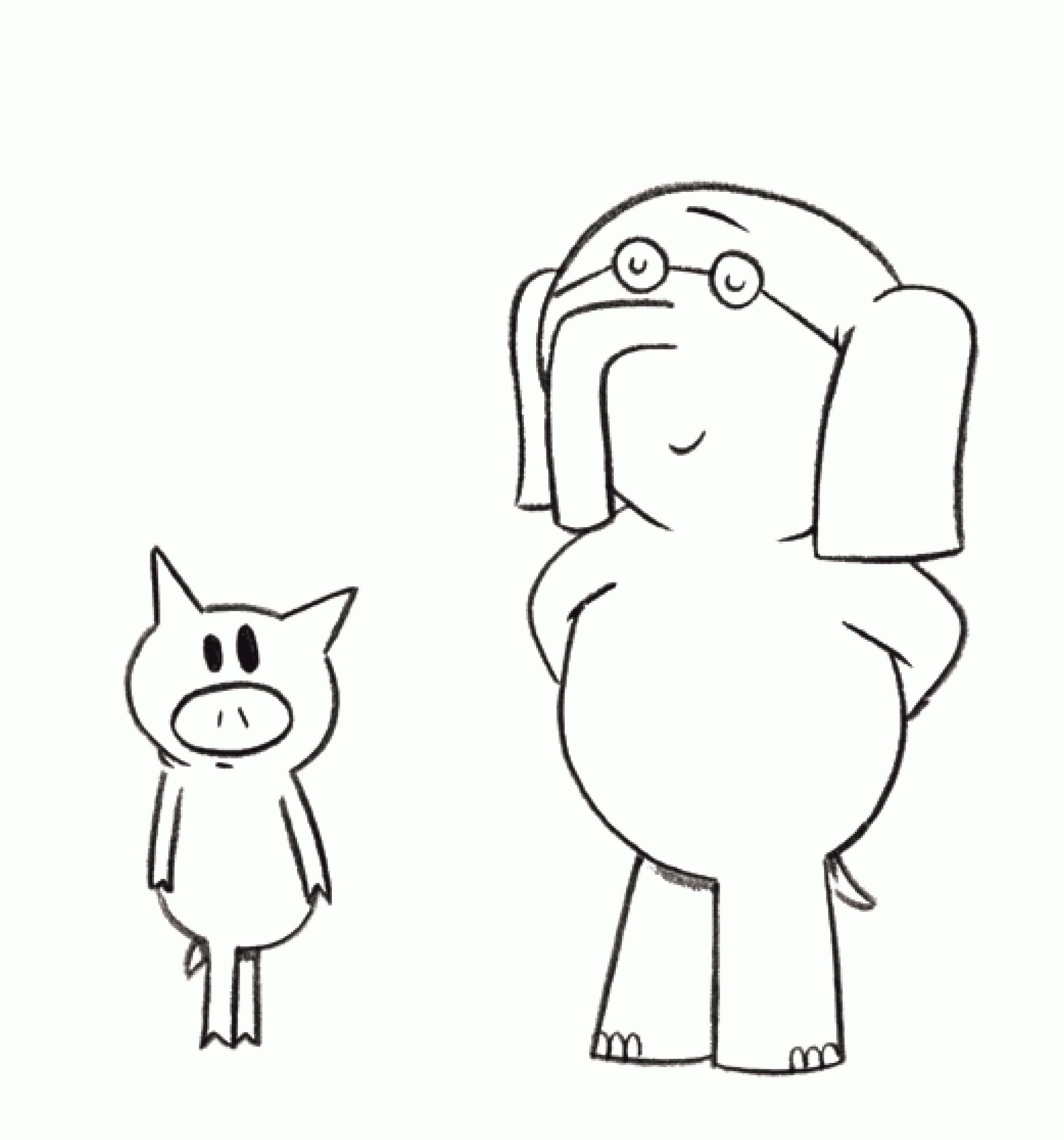 Mo Willems Coloring Pages Elephant And Piggie Coloring Home