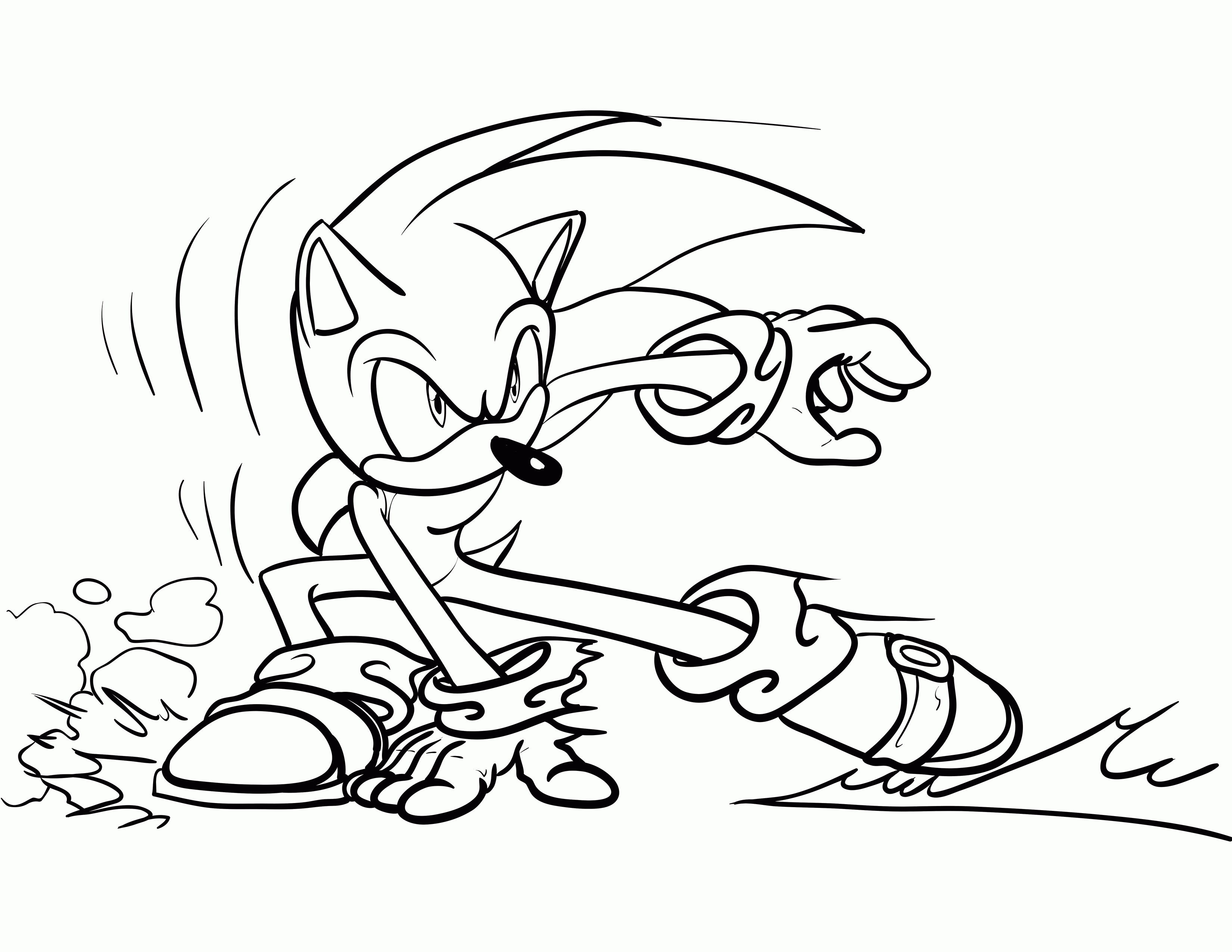 Sonic The Hedgehog Running Coloring Pages Coloring Home