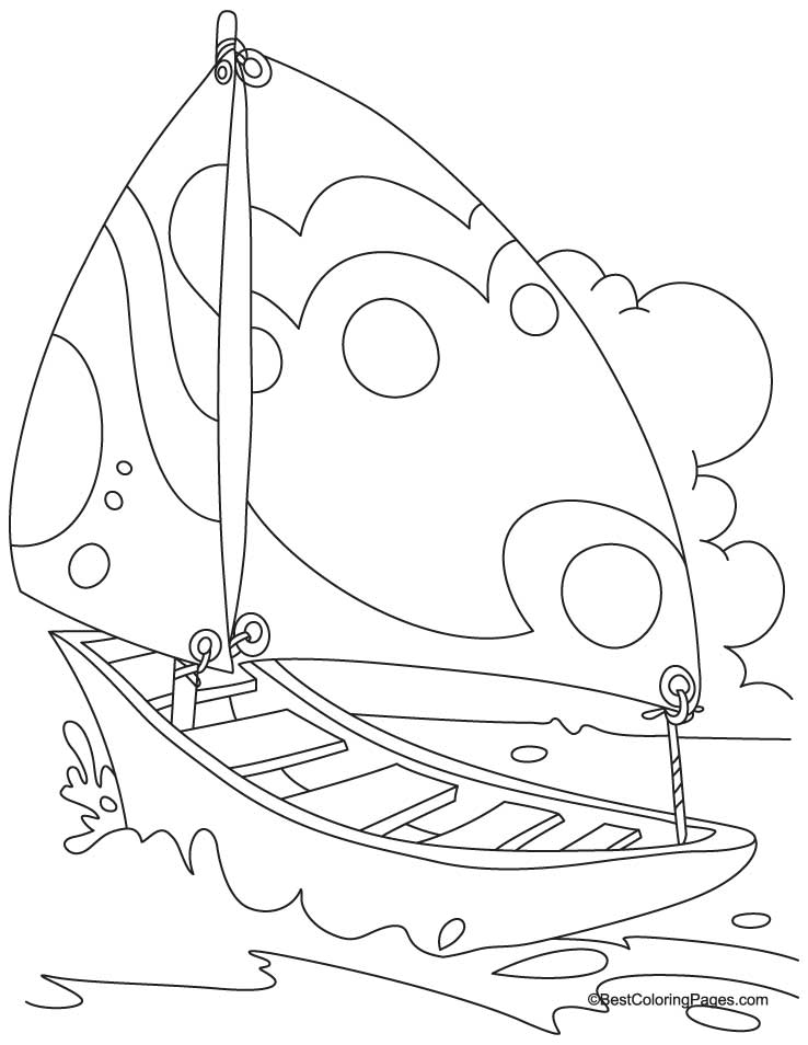 Yacht in sea coloring page | Download Free Yacht in sea coloring ...