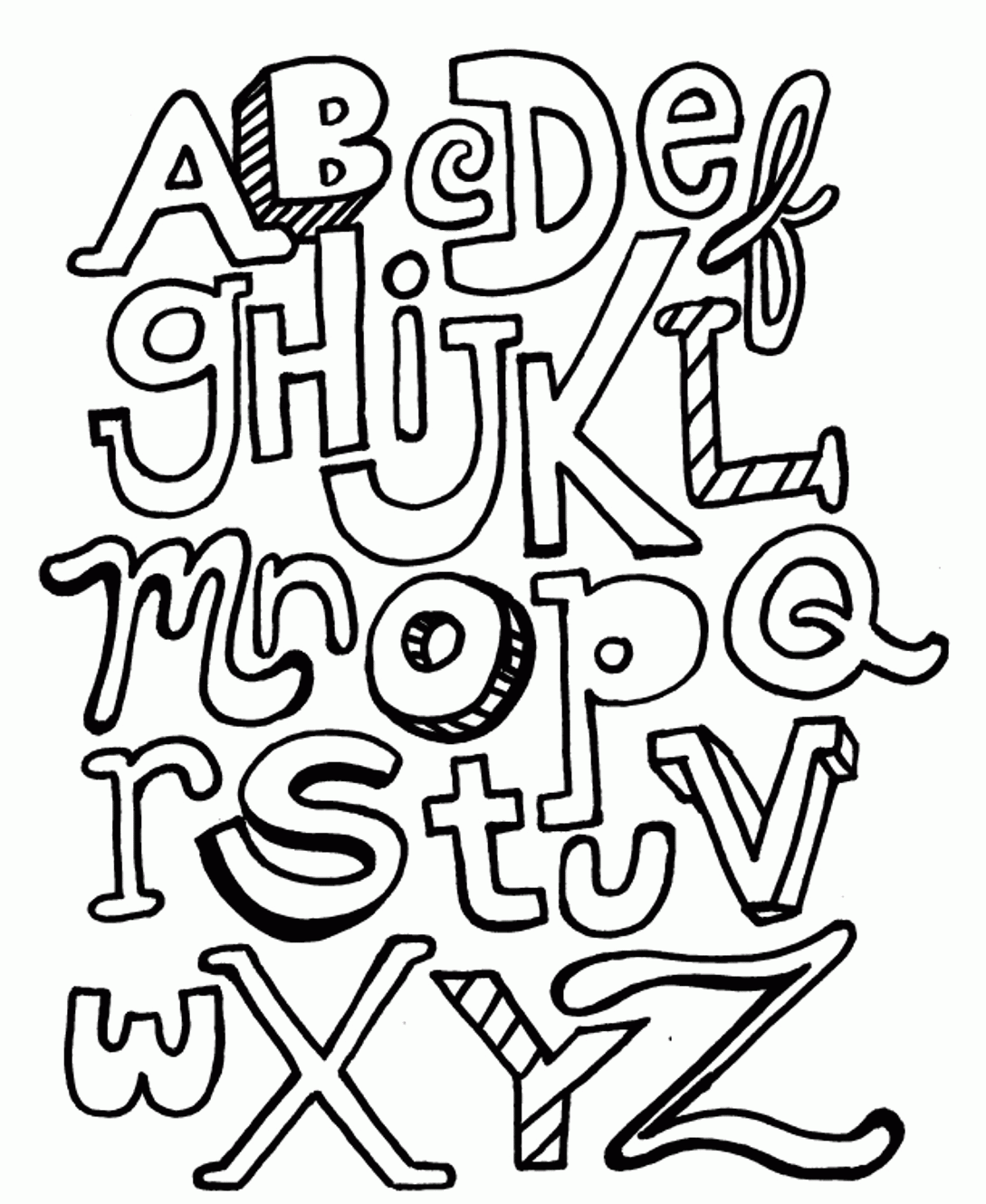 Free Printable Alphabet Coloring Pages A-z - Coloring Home