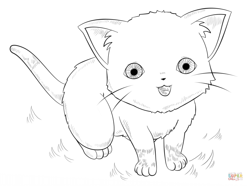 Cute Anime Animals Coloring Pages - Coloring Home
