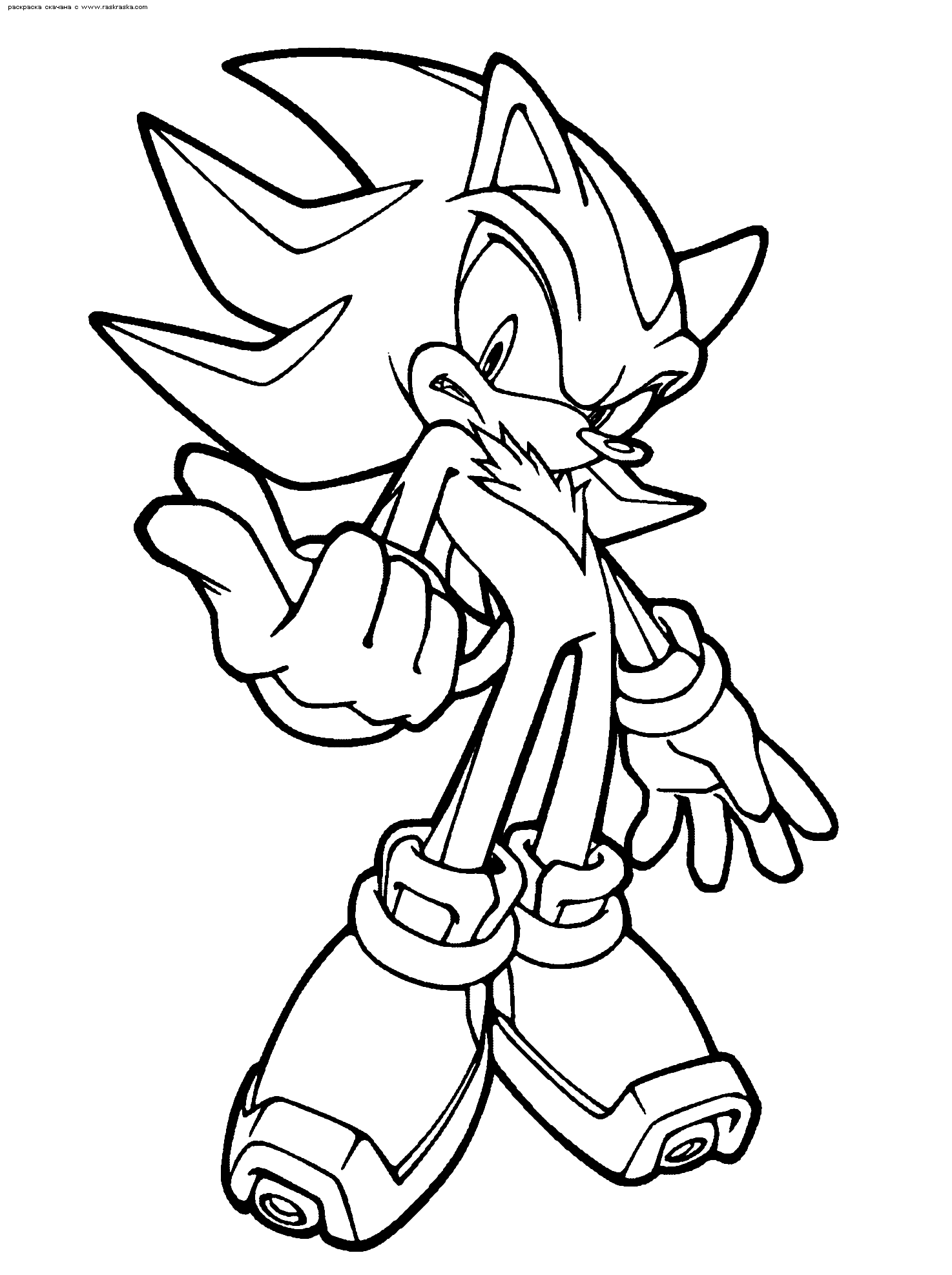 Shadow The Hedgehog To Print - Coloring Pages for Kids and for Adults