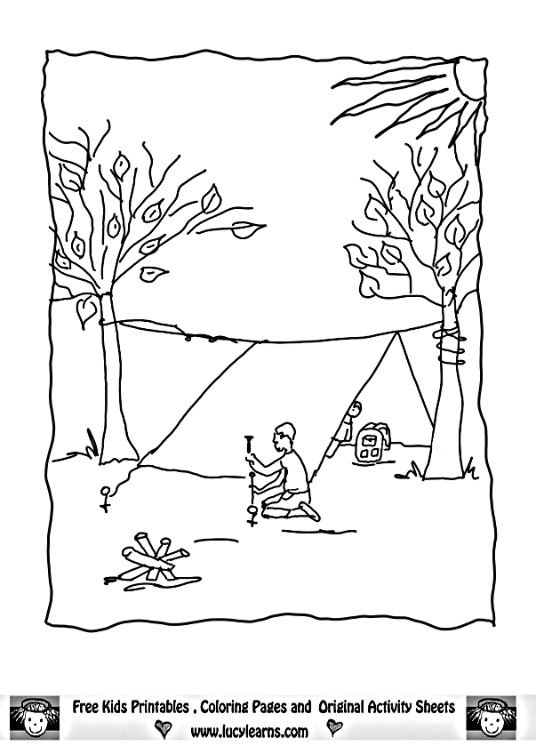 Free Printable Camping Coloring Pages - Coloring Home