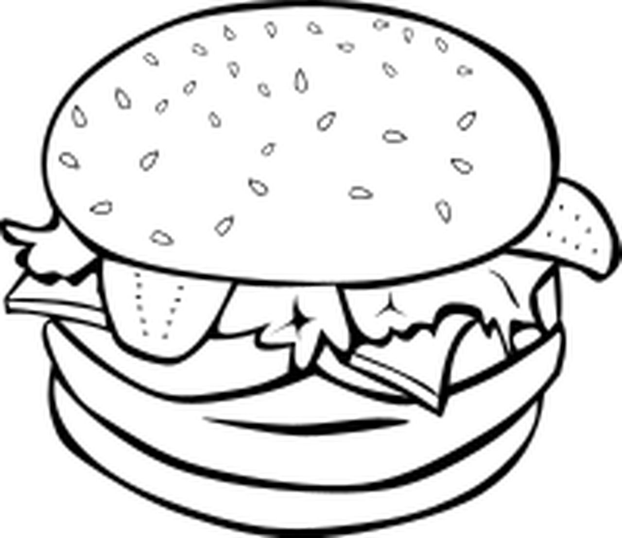 Cheeseburger Coloring Page - Ð¡oloring Pages For All Ages