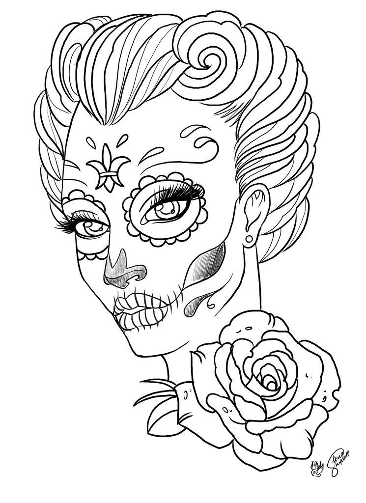 Beautiful Skull Coloring Pages For Adults - Coloring Pages For All ...