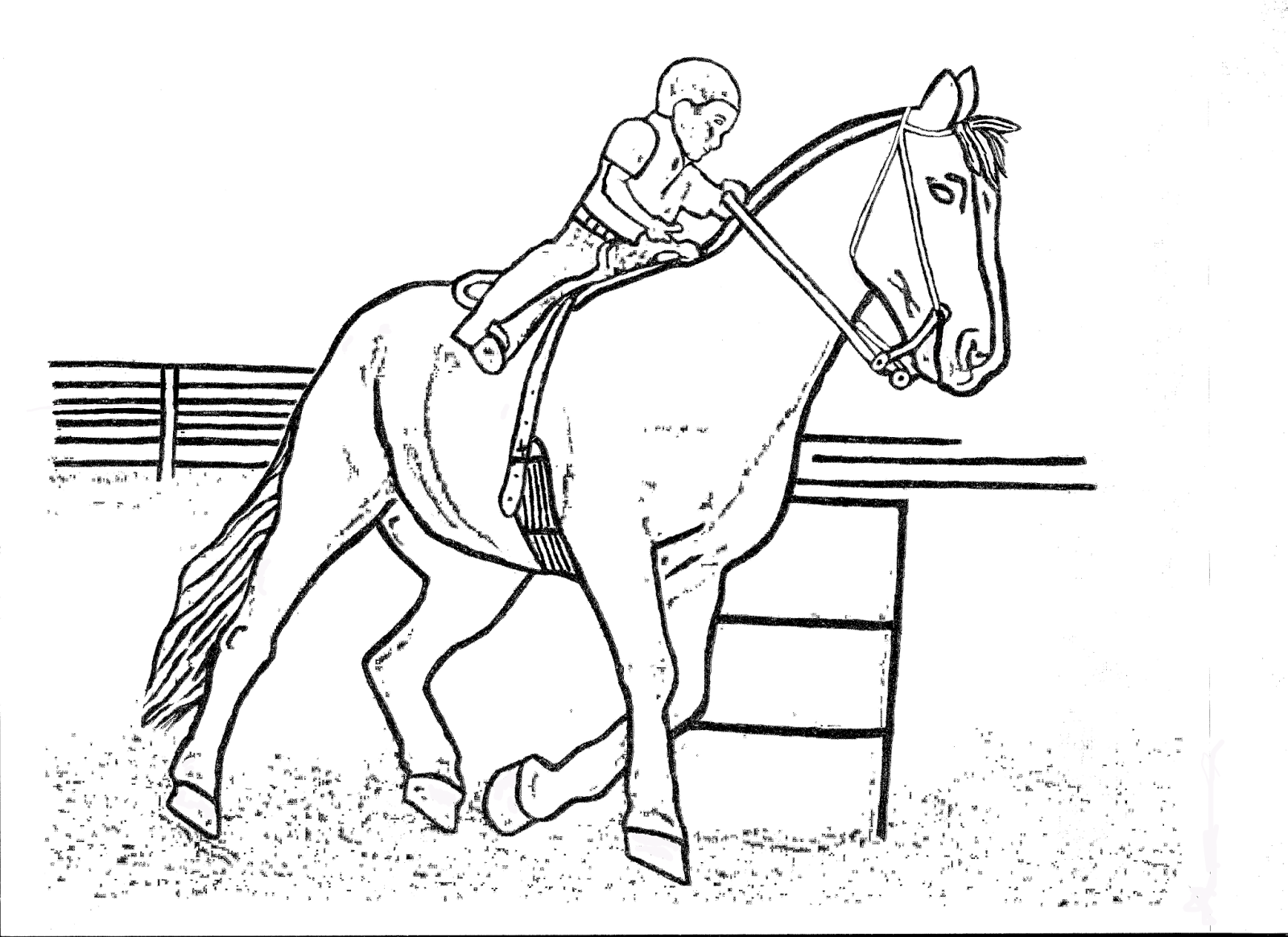 Barrel Racing - Coloring Pages for Kids and for Adults