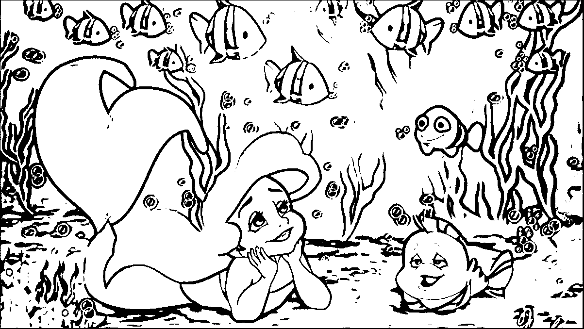 Underwater Scene Coloring Pages - Coloring Home