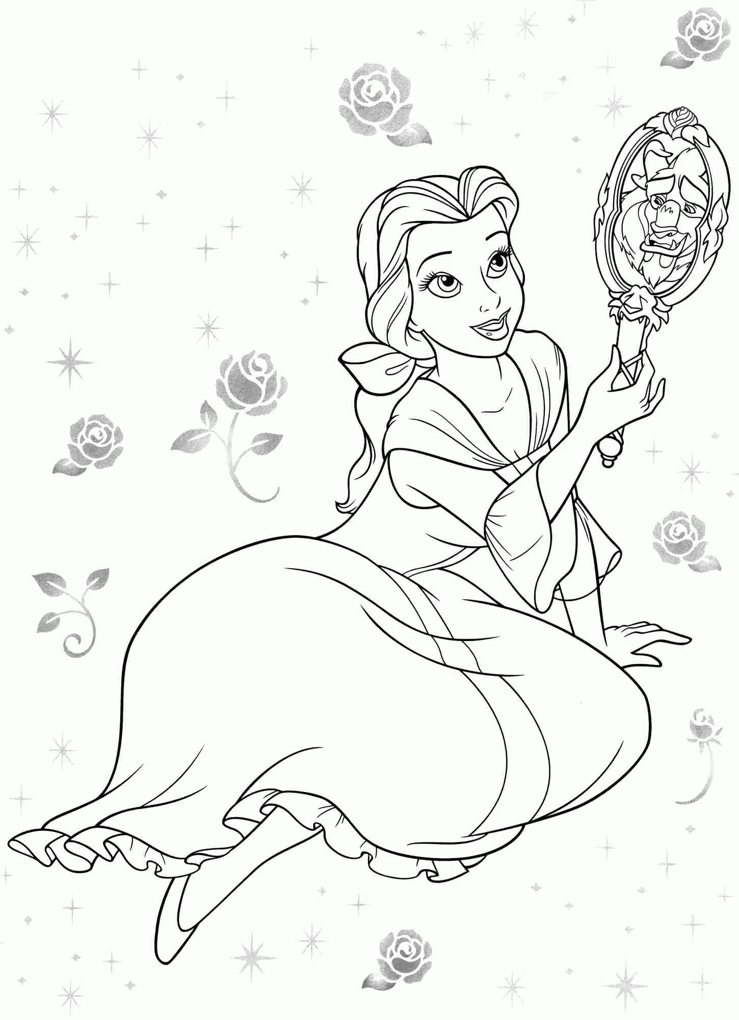 Disney Coloring Pages Belle - Coloring Home