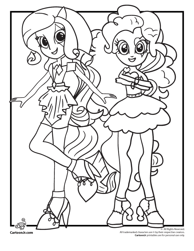 Coloring Pages Pony Equestria Girls Rainbow Rocks