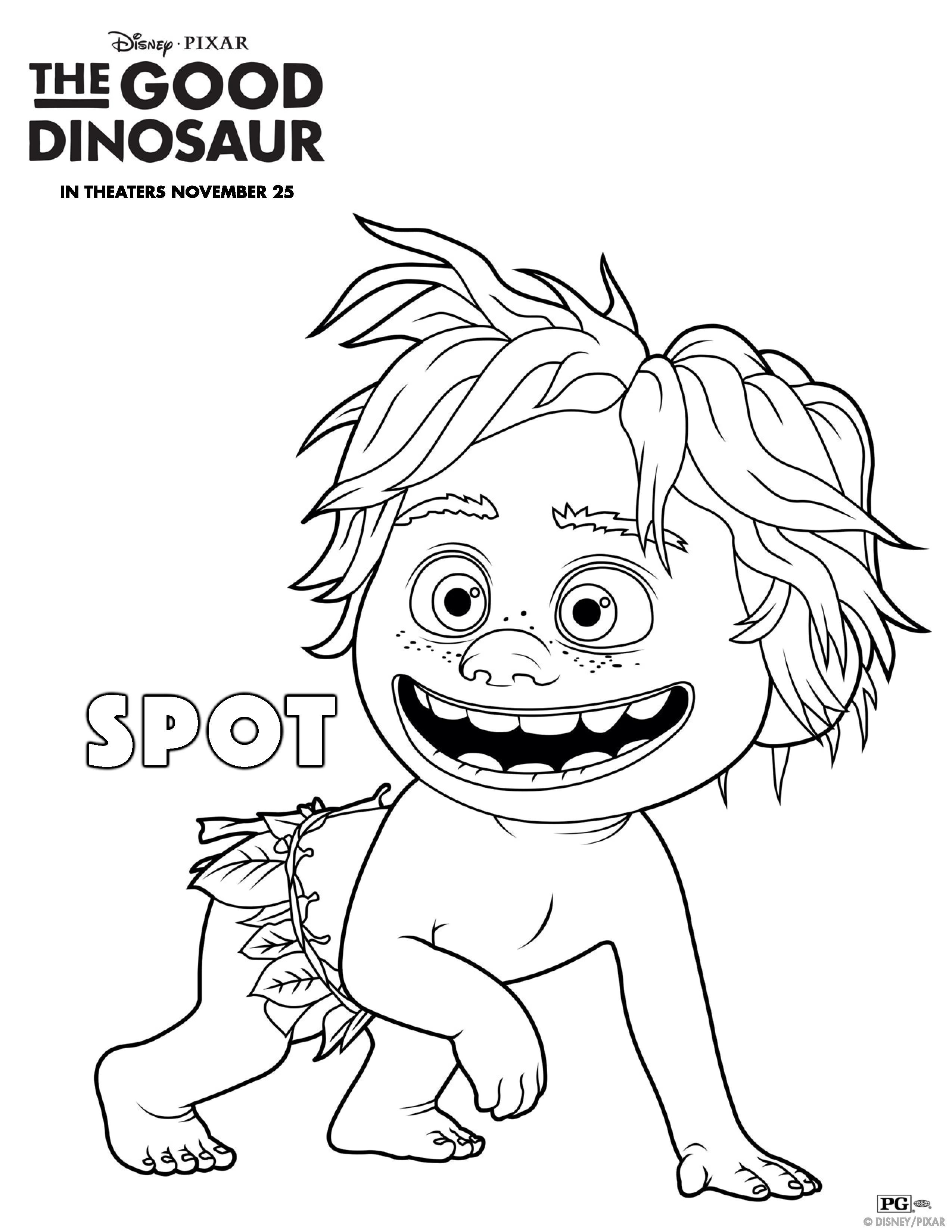The-Good-Dinosaur-Spot-Coloring-Page | Fun With The Good Dinosaur ...