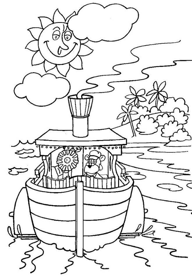 Kids-n-fun.com | 12 coloring pages of The Bearboat