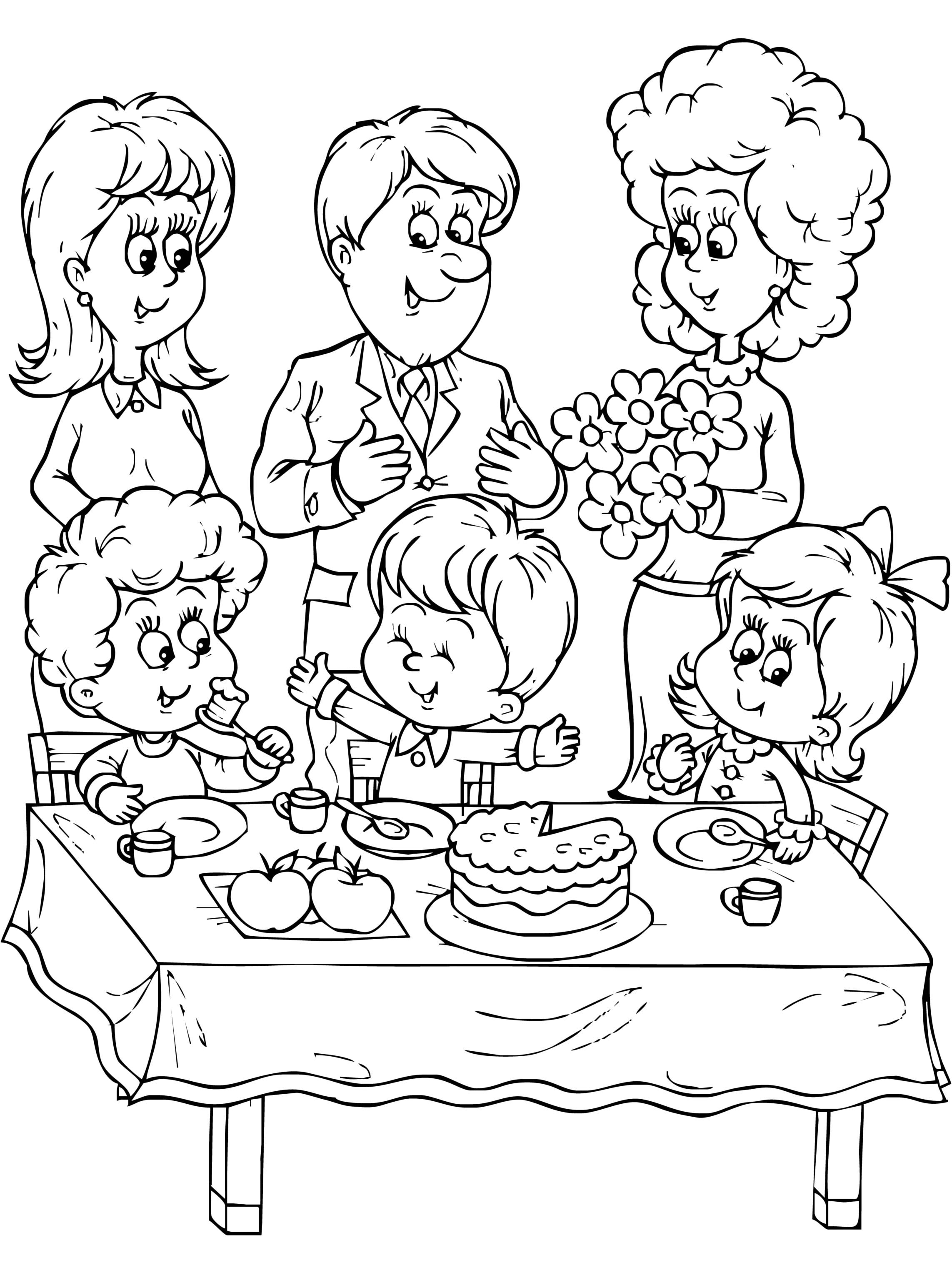 733 Cartoon Family Coloring Pages 