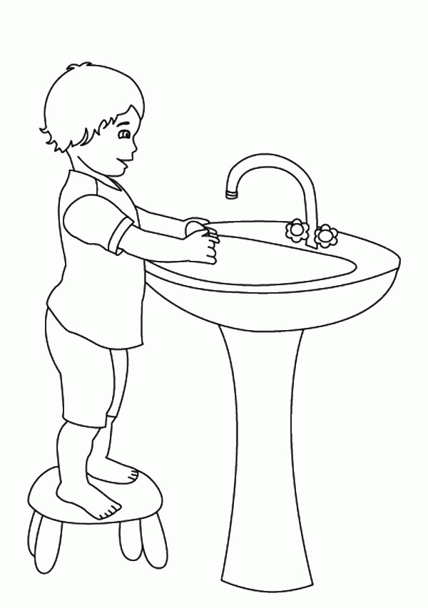 Hand Washing Is Important Thing Coloring Pages Coloring Sun 16962 ...