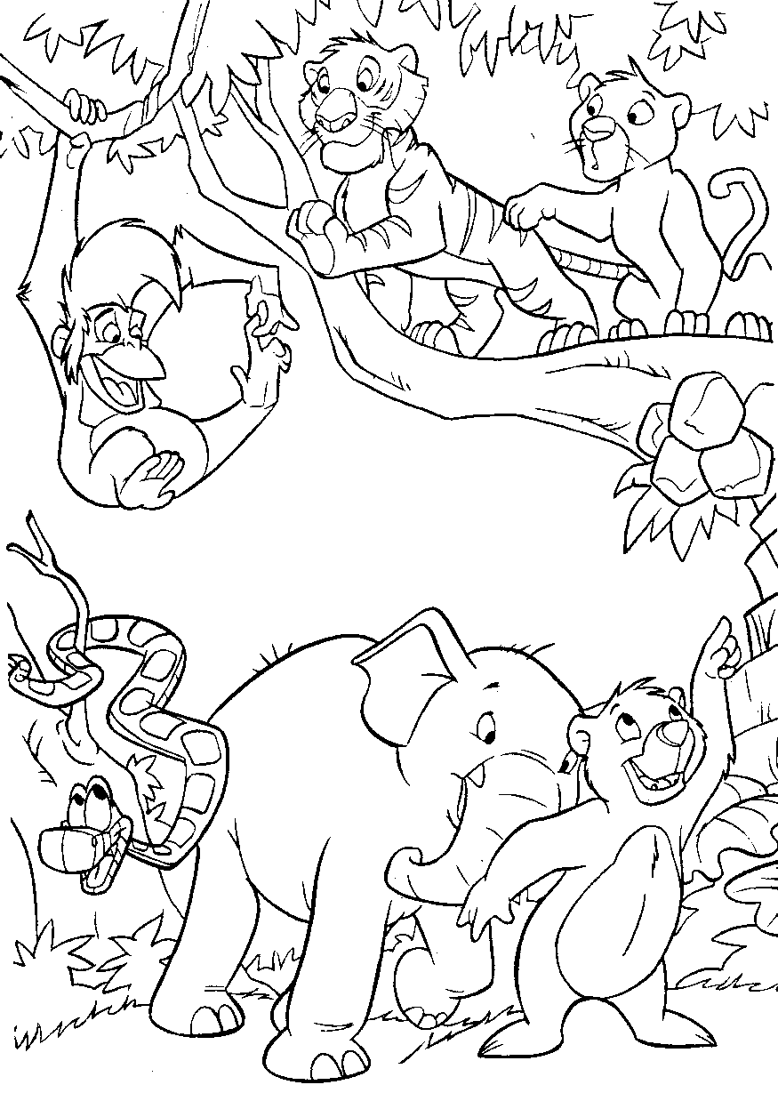 Disney Jungle Book Colouring Pages Jungle Animals Coloring Pages ...