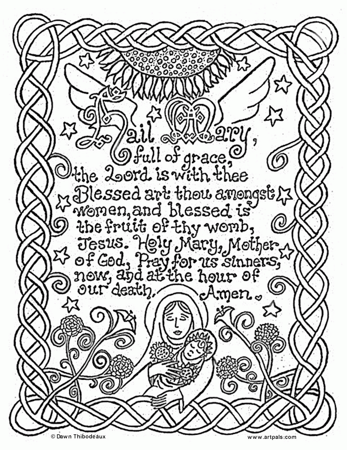 Rosary Coloring Page Printable - Coloring Home