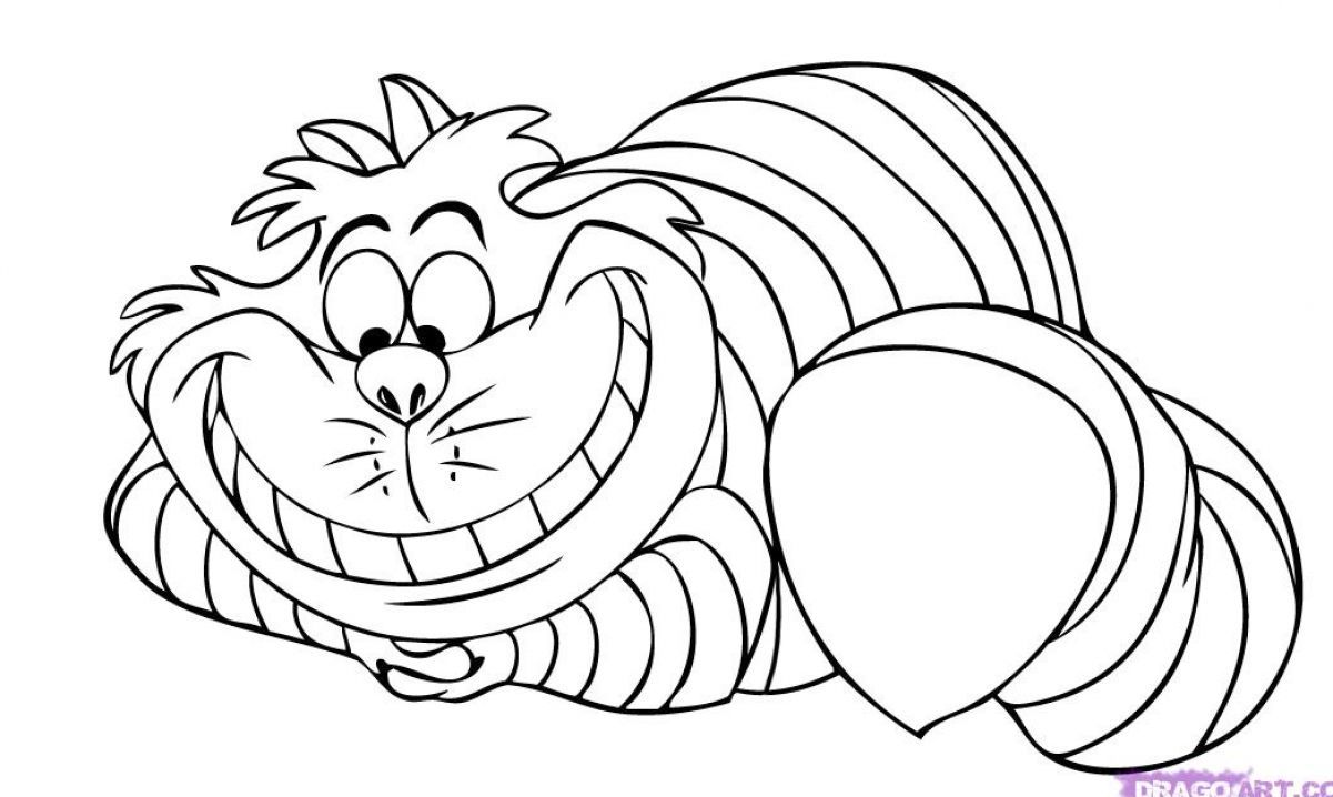 The Cat In Wonderland Disney Character Coloring Pages Coloring ...