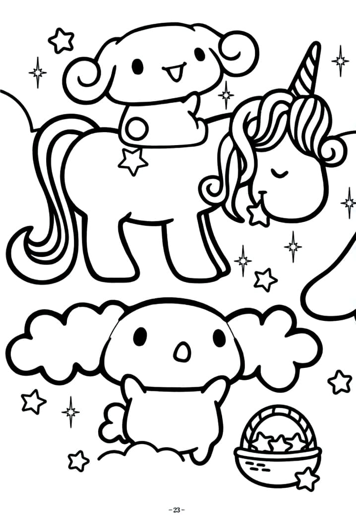 Free Cinnamoroll Coloring Page - Free Printable Coloring Pages for Kids
