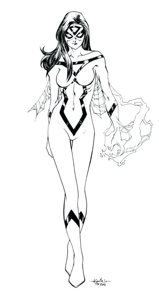 Spider Woman Coloring Pages Spider Girl Coloring Pages ...