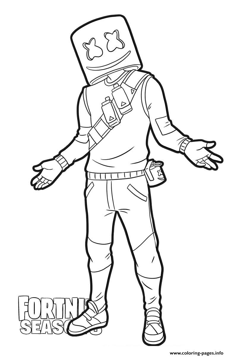 Fortnite Skins Coloring Pages Printable It Has An Outer Heavy