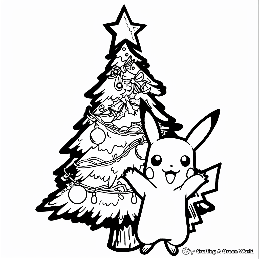 Christmas Pikachu Coloring Pages - Free ...