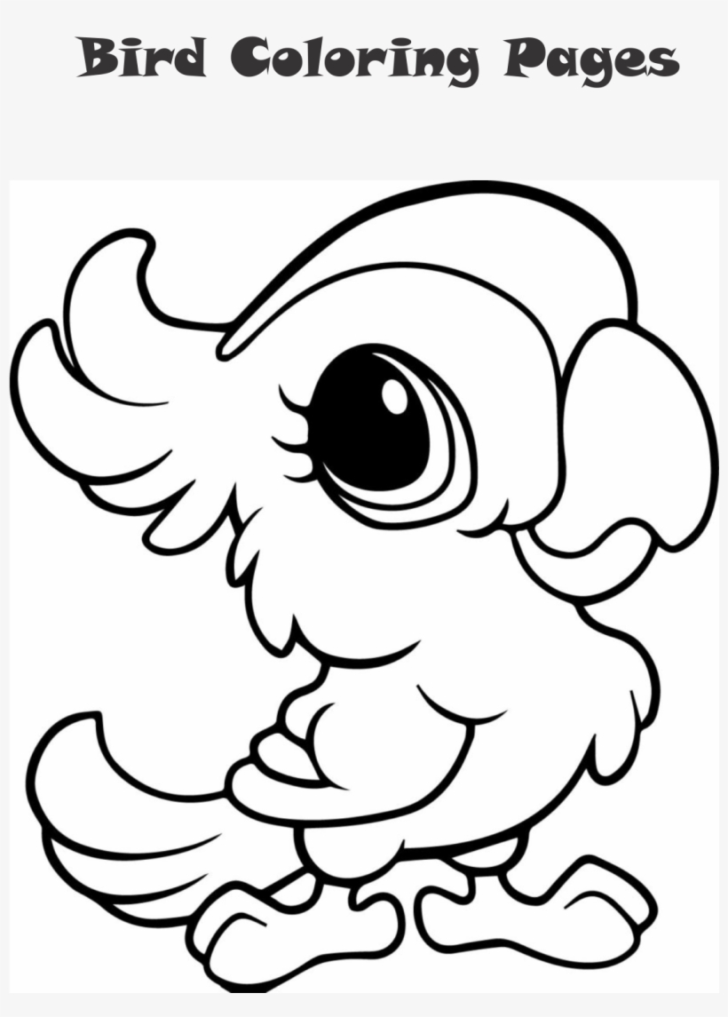 Bird Coloring Page - Cute Parrot Coloring Pages Transparent PNG - 1200x1697  - Free Download on NicePNG
