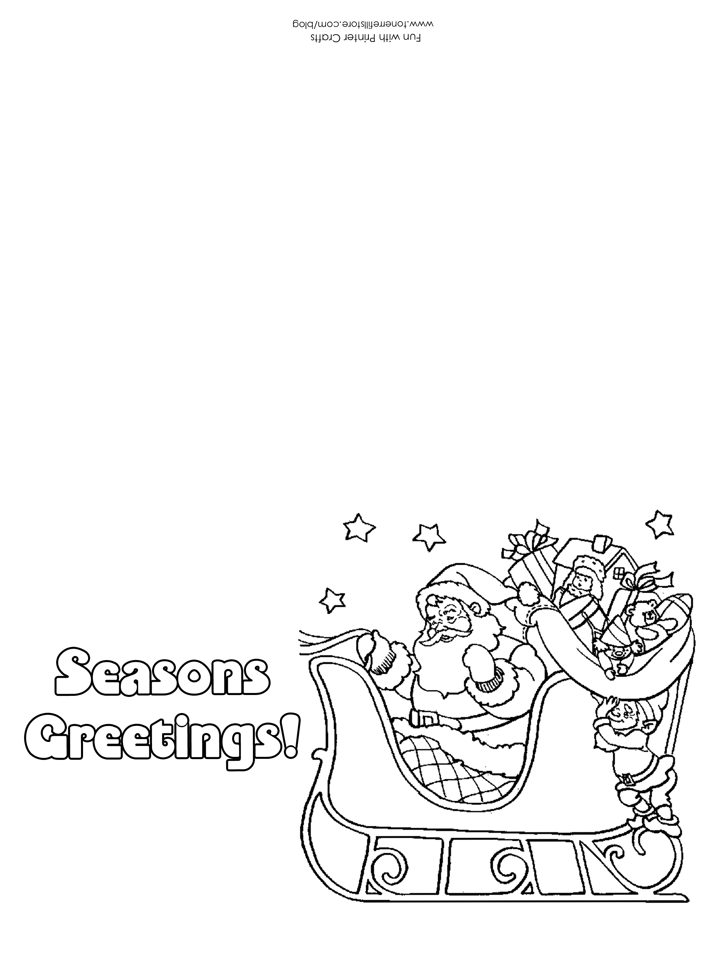 Free Colouring Pages Christmas Cards buncavu