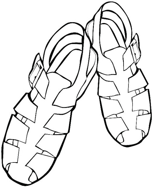 SANDAL COLORING PAGES