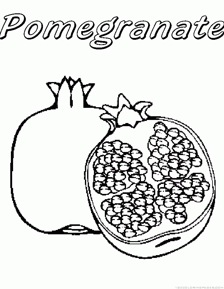 Pomegranate Coloring Pages