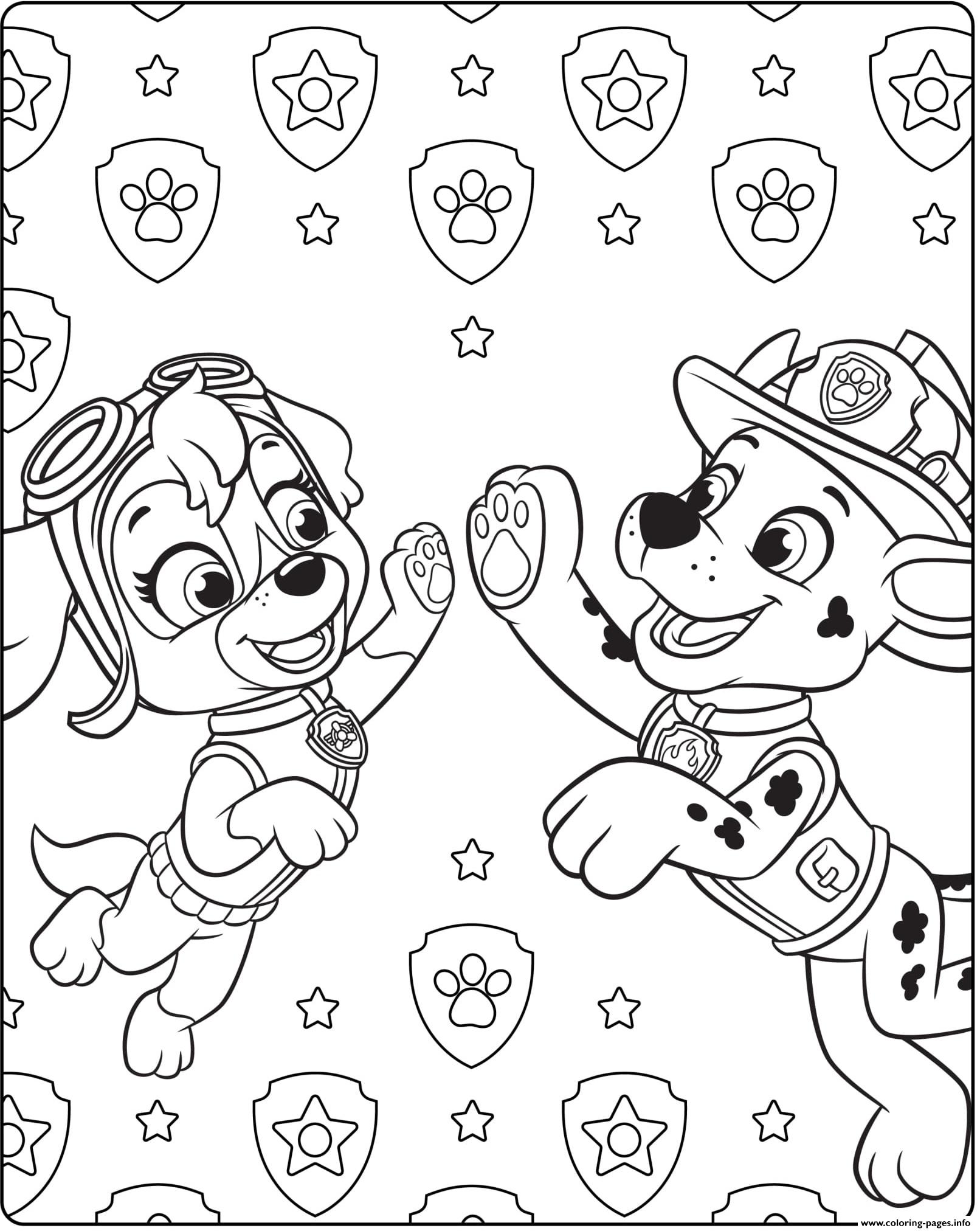 Paw Patrol Ultimate Rescue Skye Marshall Coloring Pages Printable