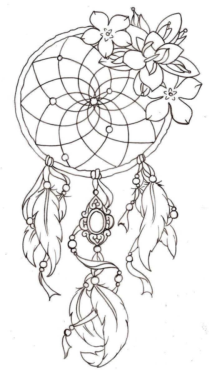 Dream catcher coloring pages to download and print for free