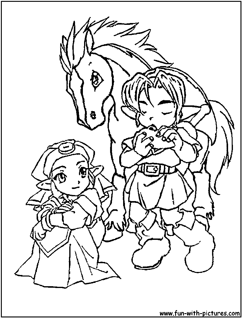 Link Zelda Coloring Pages - Coloring Home