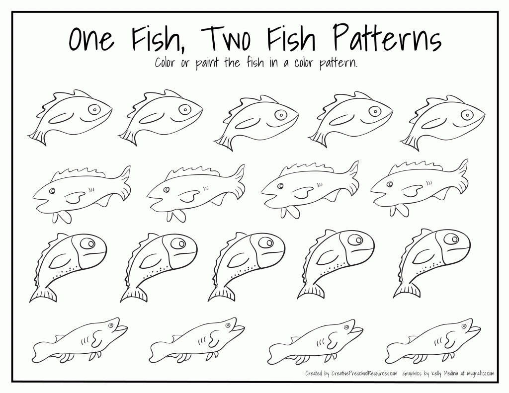 one fish two fish coloring page - High Quality Coloring Pages