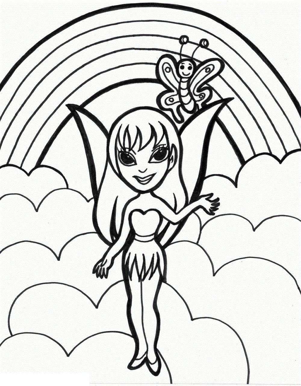 rainbow coloring pages for kids printable | Only Coloring Pages