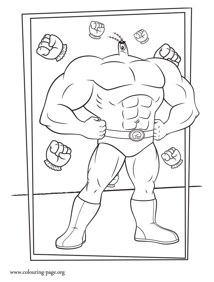 Have fun coloring Plank-Ton. He is a superhero from The SpongeBob ...
